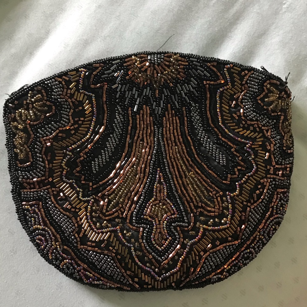 Timeless hand beaded clutch